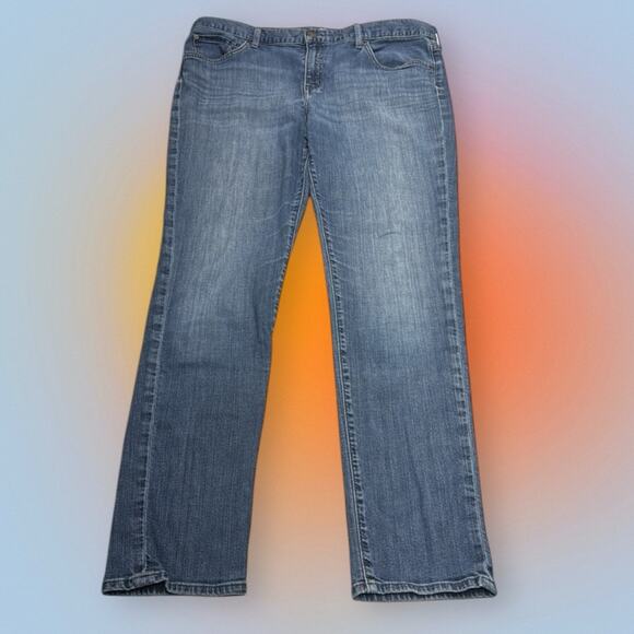 EDDIE BAUER Women’s 12 BOYFRIEND SLIM Blue Jeans - Picture 2 of 5